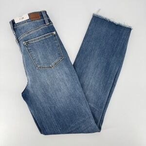 Judy‎ Blue Joey Crossover Straight Leg Dad Jeans Medium Wash Womens 1/25